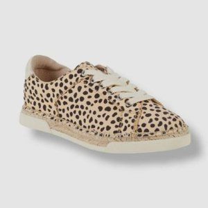Dolce Vita Women's Beige Leopard Print Canvas Espadrille Sneaker Size US 10
